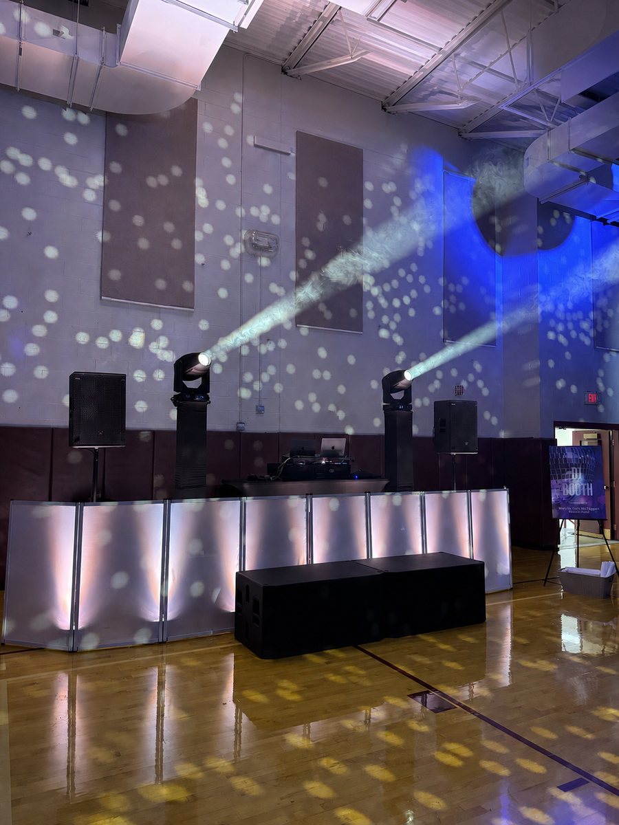 Intelligent moving lights and mirror-ball effects over a Primo dance floor